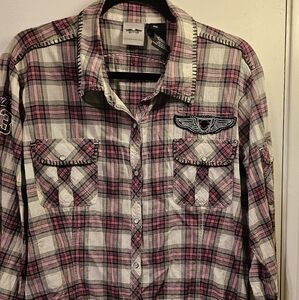 Harley Davison General Motor Clothing- long Sleeve Shirt-‎ Women,s Size 2XL